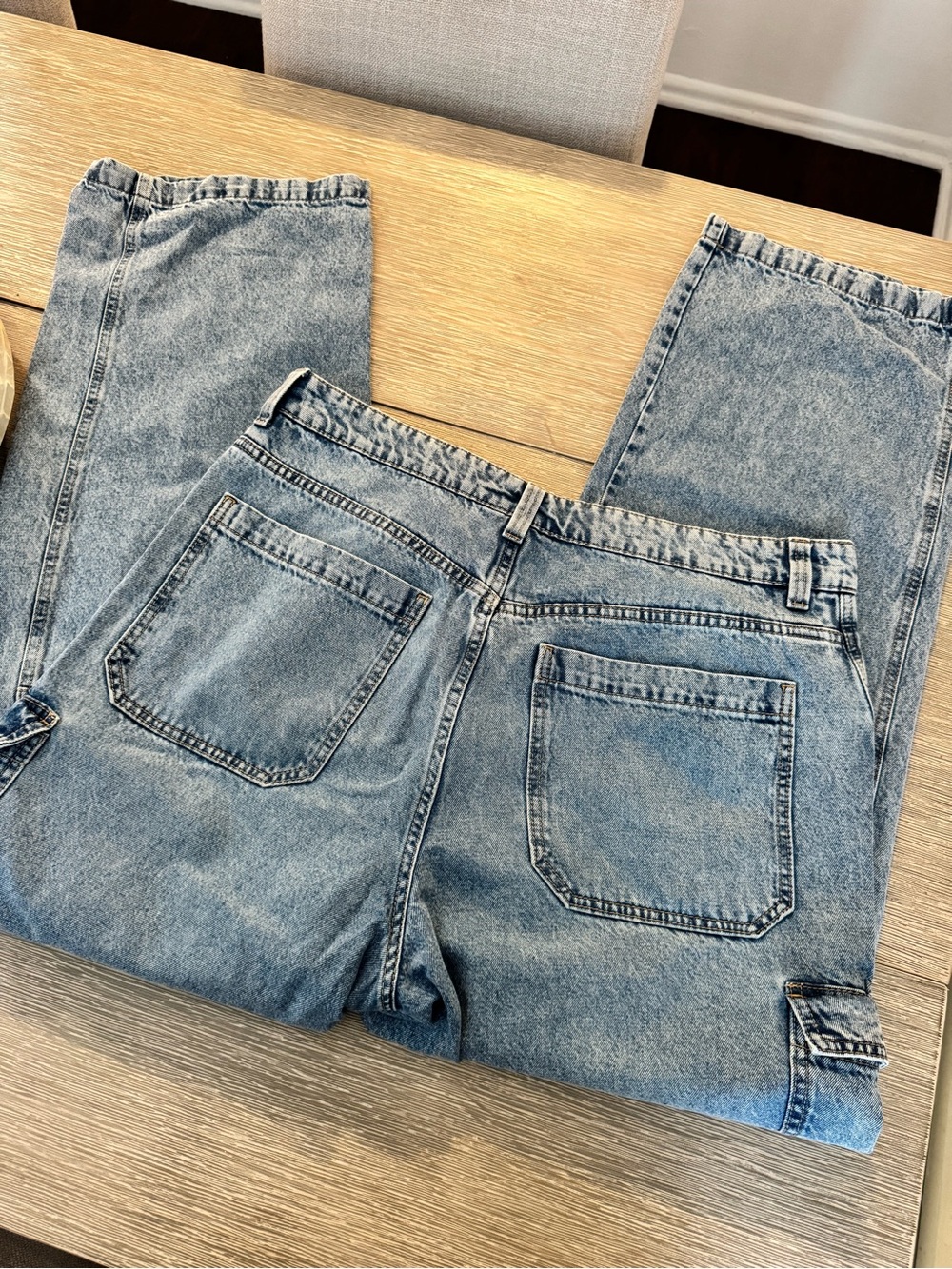 H&M Light Blue Denim Cargo Jeans - Picture 6 of 6